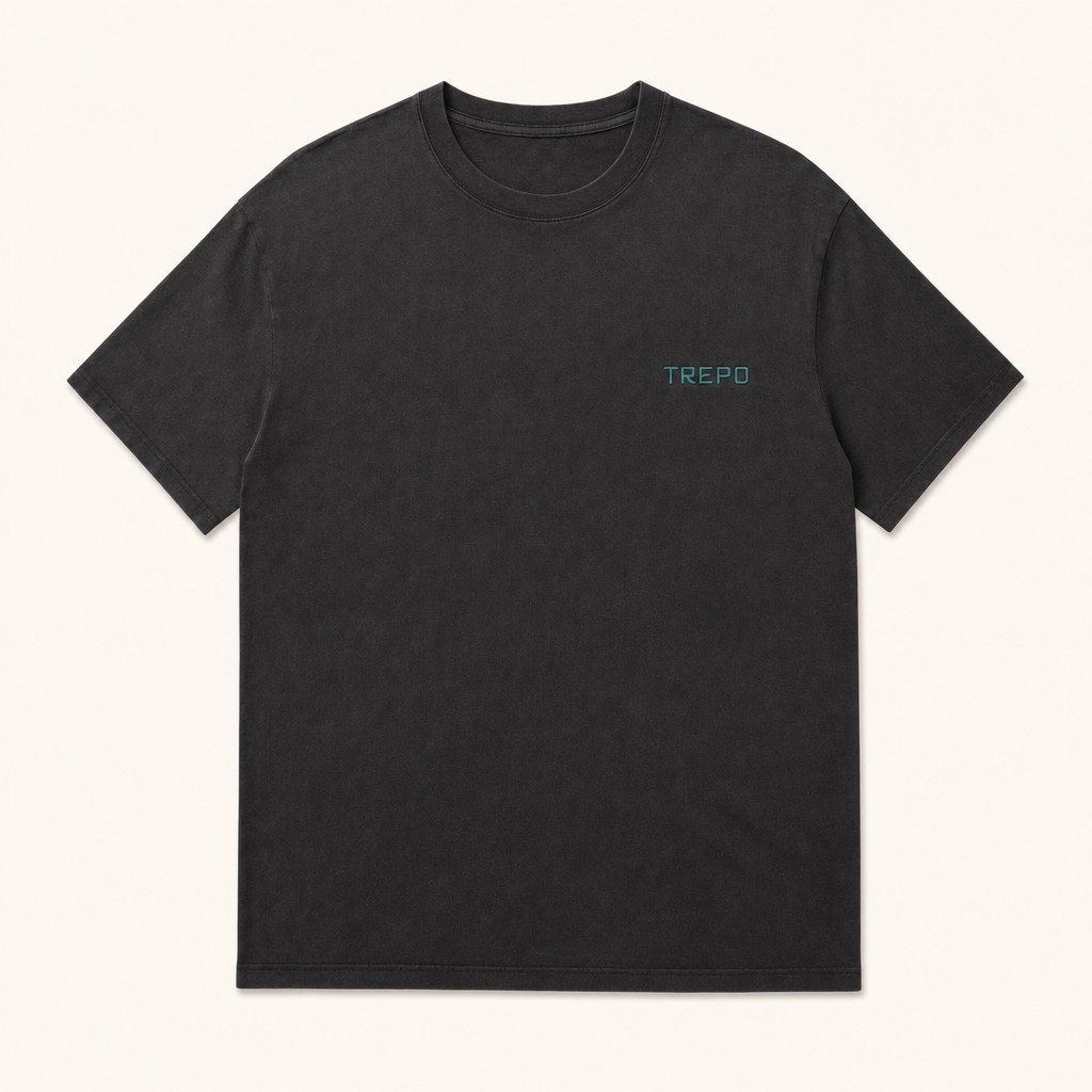 The Heavy Faded Tee — Faded Black · Trepo