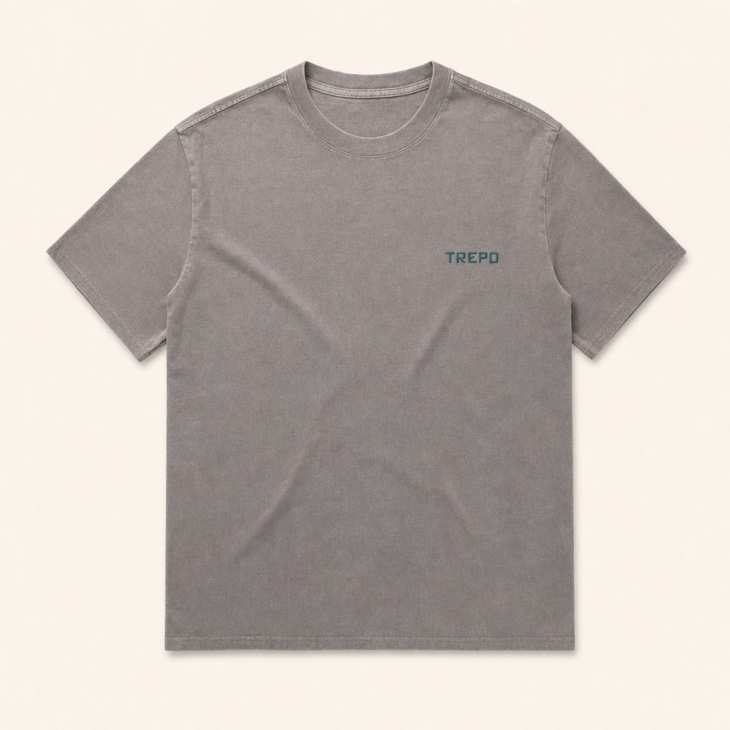 The Heavy Faded Tee — Faded Grey · Trepo